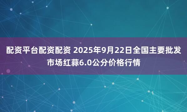 配资平台配资配资 2025年9月22日全国主要批发市场红蒜6.0公分价格行情